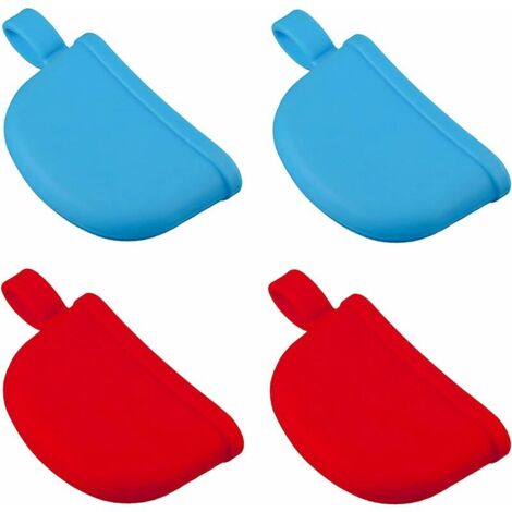 Gants Les Poignées De Pincement De Cuisson Gants en Silicone pour Porte-Pot Résistant à Chaleur Et Antidérapant 2 Paires De Gants De Cuisine pour La Cuisine , La Cuisson, Le Micro-Ondes(Bleu
