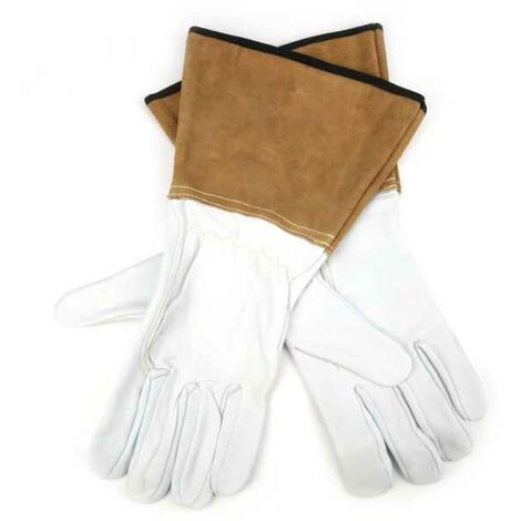 Gants manche longue. Cuir, bois et jardin. Taille 10. HanderGreen®