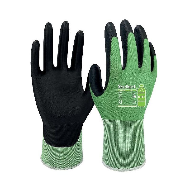 Gants manipulation fine enduction polyuréthane - 18-001EF - sachet de 12 paires Taille 11 Xcellent