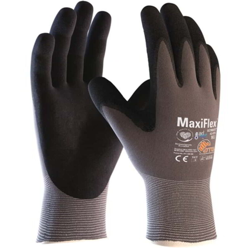 Gant MaxiFlex® Ultimate™ ad-apt® 42-874 taille 9 gris/noir Nylon avec mousse nitrile en 388 catégorie epi ii