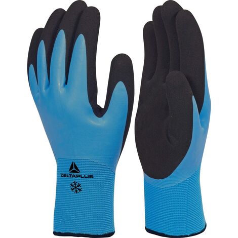 GANTS DELTA PLUS 100% ACRYLIQUE MAIN TOUTE ENDUITE LATEX BLEU CLAIR - VV736BL0