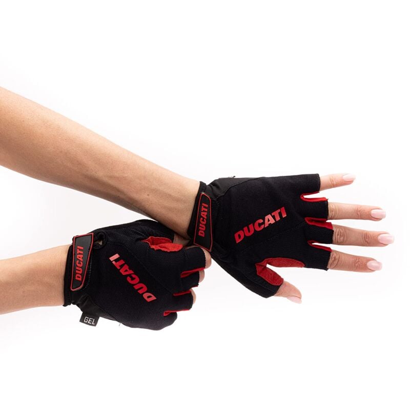 Ducati - Gants (mitaine) Noir avec Gel anti vibration
