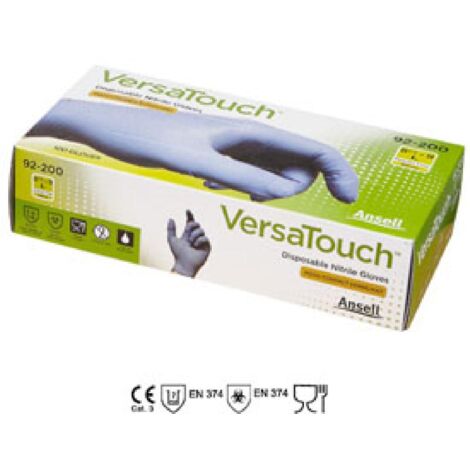 Gants nitrile jetables T9-10 boite de 100 bleus