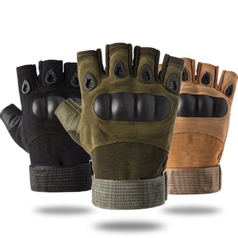 Gants noirs demi-doigts L