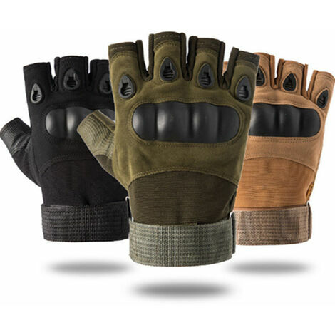 Gants noirs demi-doigts L