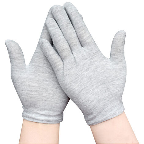 Gants noirs en coton pour hommes et femmes, mitaines à main, doigt complet, ménage, cuisine, laboratoire, nettoyage, outil de cuisson des aliments,grey,one size