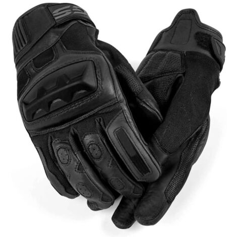 Gants noirs en cuir GS pour moto et Motocross, pour équipe de course BMW Motorrad, pour Motocross,Black,XL