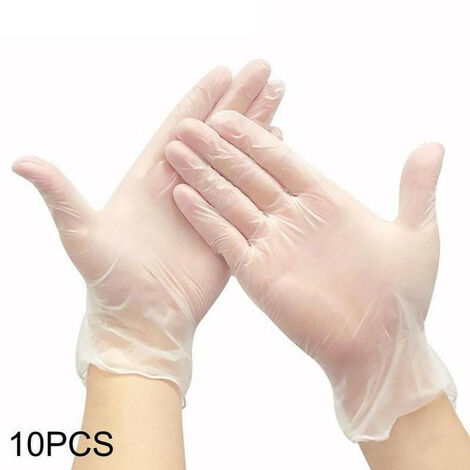 Gants noirs jetables en Latex sans poudre, synthétiques, en vinyle moyen, taille M Xl, x-grande, petite et grande main, Nitrile J1r2,White,China,M