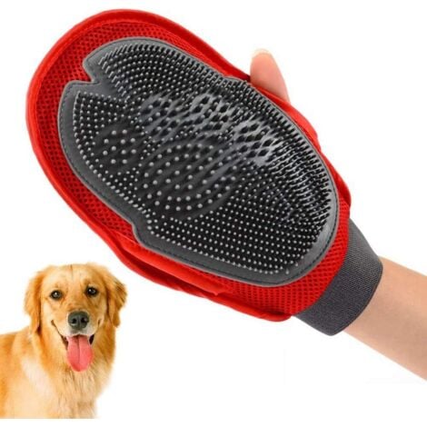 MEZHENG Gants pour Chien, Gant Brosse Chat, Gant Toilettage Animaux, Gant de Toilettage Massage, Gant de toilettage 2 en 1 pour Animal Domestique Gant