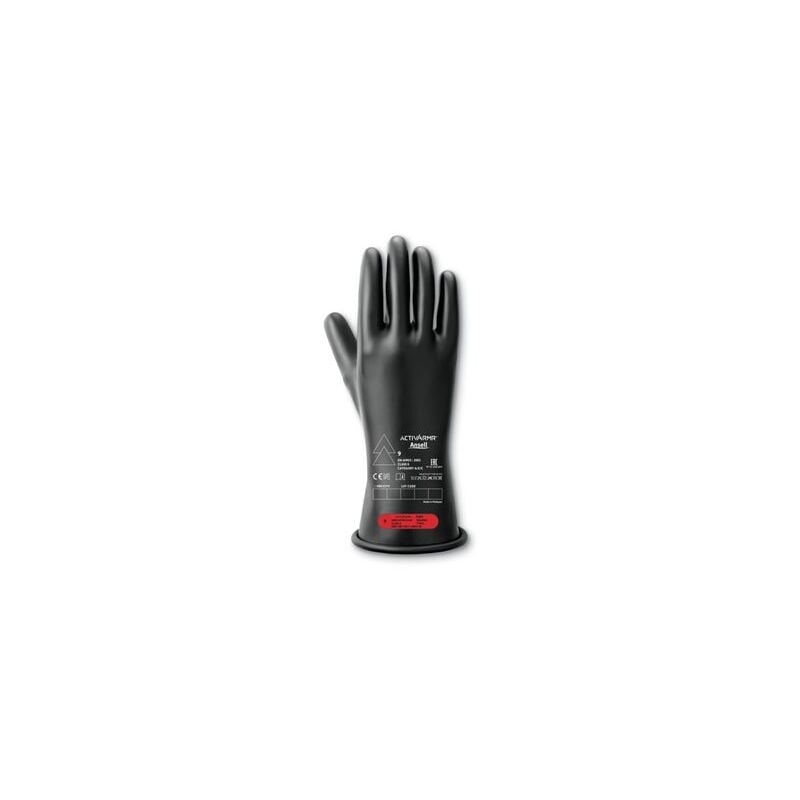 Gants pour électriciens isolés Ansell ActivArmr RIG011B taille 9, Protection électrique, 1 Paire, Noir ( Prix pour 1 paire )