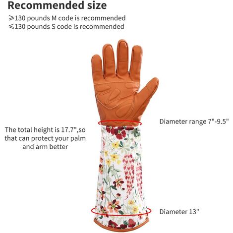 Gants pour femmes Gants de soudeur professionnels étendus Rose Pruning Garden