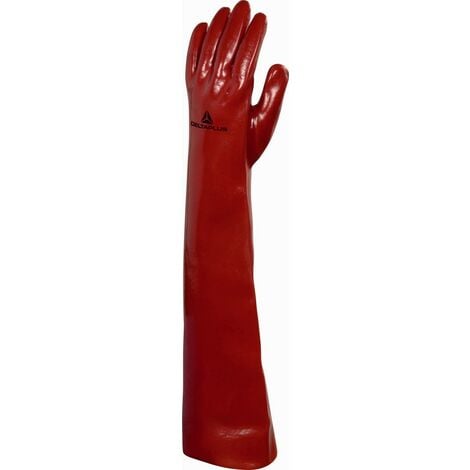 GANTS POUR LA MANIPULATION DES PRODUITS CHIMIQUES PETROLIERS HUILES PVC L60 CM TAILLE 10 -PVCC60010 DELTA PLUS T10