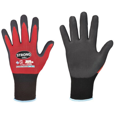 Gants PRECISOR taille 9 rouge/noir EN 420/EN 388 PSA II STRONGHAND (Par 12)