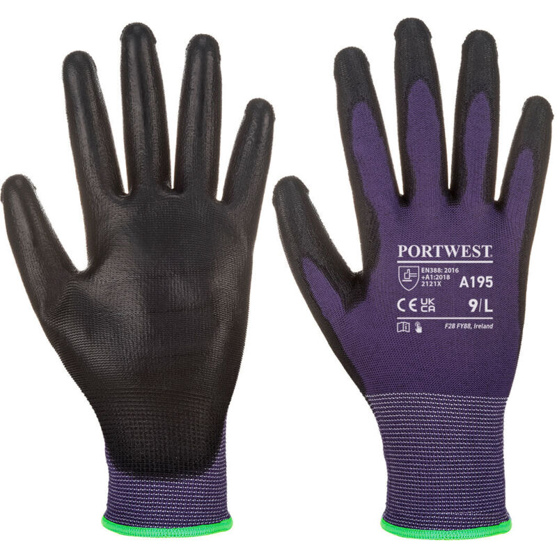 Touchscreen-PU-Handschuhe Violett/Schwarz XS – Größe 6