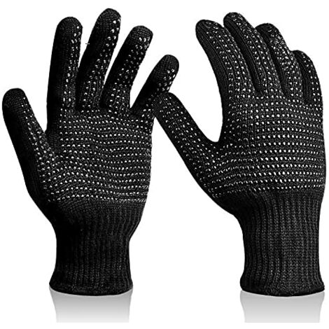 Gants résistants à la chaleur pour la coiffure, 2 gants résistants à la chaleur avec embouts en silicone pour outils de cheveux fer à friser fer plat