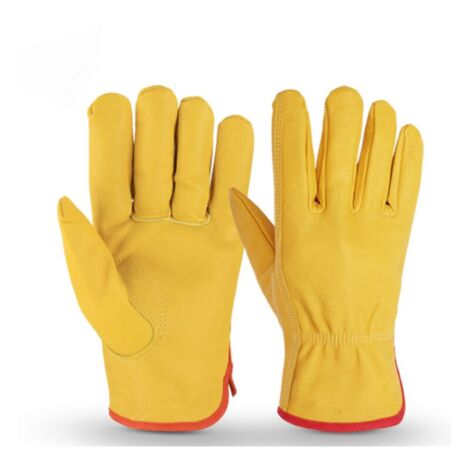 Gants résistants à l'usure cinq doigts Gants de moto sports outdoor jaune L