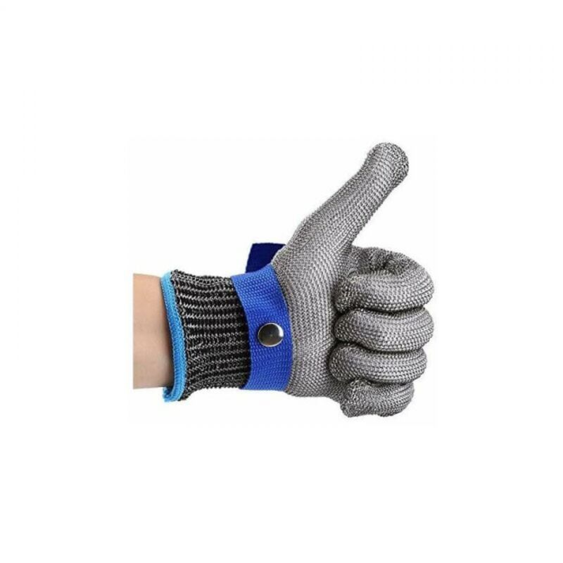 Gants Résistants Aux Coupures En Acier Inoxydable Gant De Travail De Sécurité Niveau 5 Protection (XL)