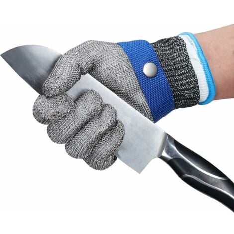 S1034 Gants résistants aux coupures Gants résistants aux coupures Gants de  boucher de cuisine en acier inoxydable extérieur Travail XXL 