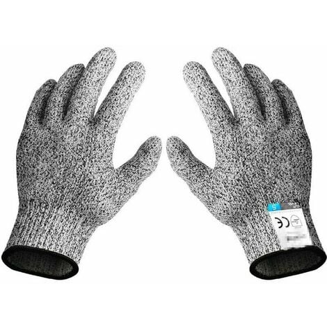 Gant Résistant Aux Coupures, Gants De Cuisine, Gants De Protection De  Niveau De Sécurité 5 Pour Boucher, Gants De Sécurité Résistants Aux Coupures  Pour Cuisine/Extérieur/Exploration, Gris 1 Paire 