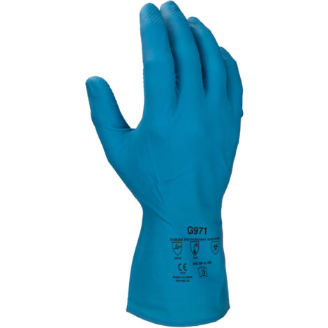 Gants RS PRO taille 10, XL, Résiste aux produits chimiques, 12 Paires, Bleu ( Prix pour Paquet de 12 )