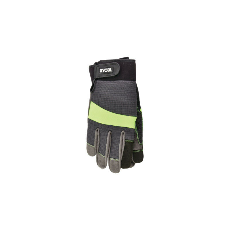 ryobi gants de jardinage renforcés et tactiles l rac811l - vert