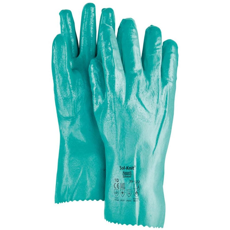 Ansell - Gants Sol-Knit 39-122,rau,310 mm,Gr. 10 (Par 12)