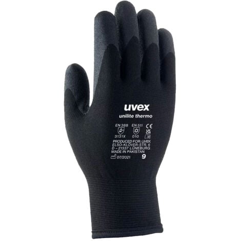 Uvex unilite thermo taille 8, M, Thermique, 2 gants, Noir ( Prix pour 1 paire )