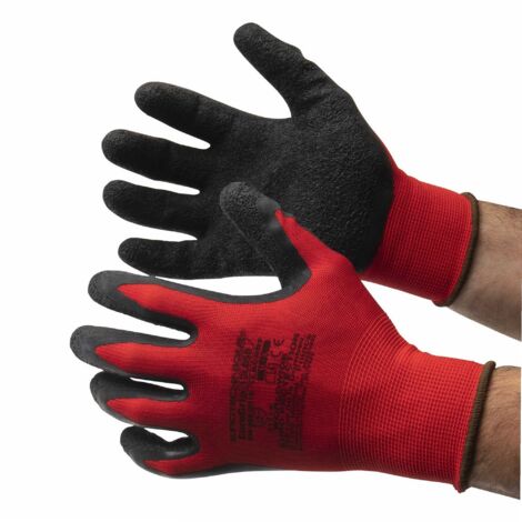 Gants tous travaux rouge et noir Taille 8