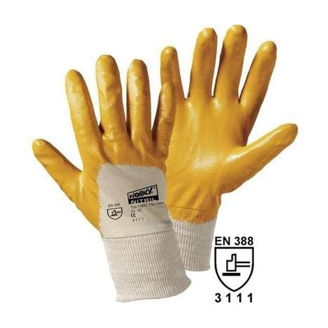 GANTS TRICOT COTON WORKY 1496C COTON AVEC REVÊTEMENT EN CAOUTCHOUC NITRILE TAILLE 7