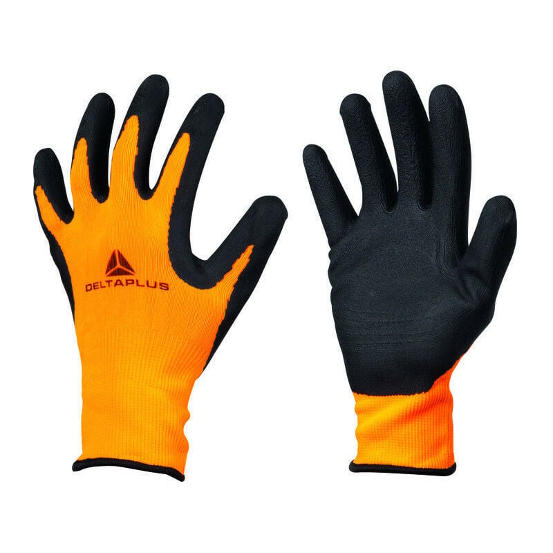 Delta Plus - gant pes orange latex noir 10