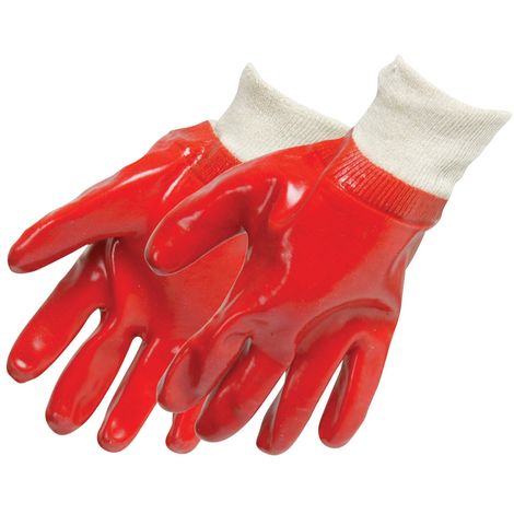 GANTS TRICOT PVC ROUGES TAILLE UNIQUE SILVERLINE 447137