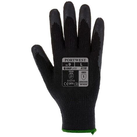 Gant tricoté enduit Latex Classique couleur : Vert taille M - PORTWEST