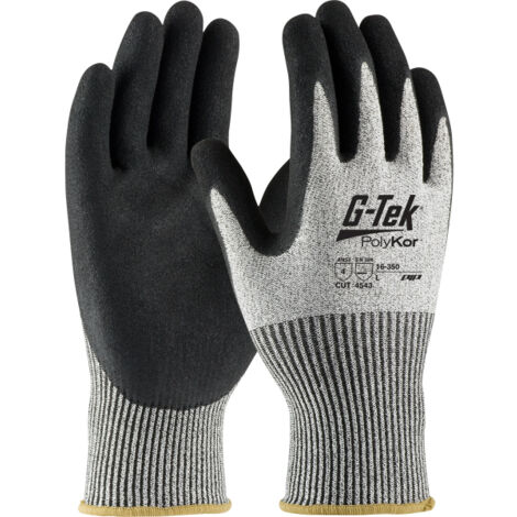 Gants tricotés sans couture POLYKOR, enduction nitrile microsurface, taille 7 - 16-350-T7 - PIP