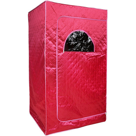 Ganzkörper-Saunabad 100×80×170cm mit Dampfer (rot)