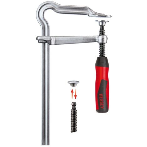 Ganzstahlschraubzwinge OMEGA Spann-W.600mm A.120mm 2-K-Griff