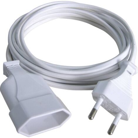 GAO 145601098 Alimentazione Prolunga Bianco 2.00 m H03VVH2-F 2X 0,75 mm²