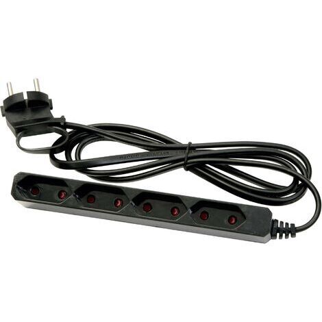 GAO EU4 BLACK Steckdosenleiste 4fach Schwarz Eurostecker 1 St.