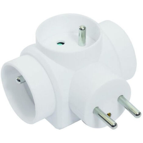 Gao multiprise 3 prises 16A blanc compact sécurisé