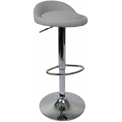 Gaor Adjustable Grey Breakfast Bar Stool - Faux Leather - Red