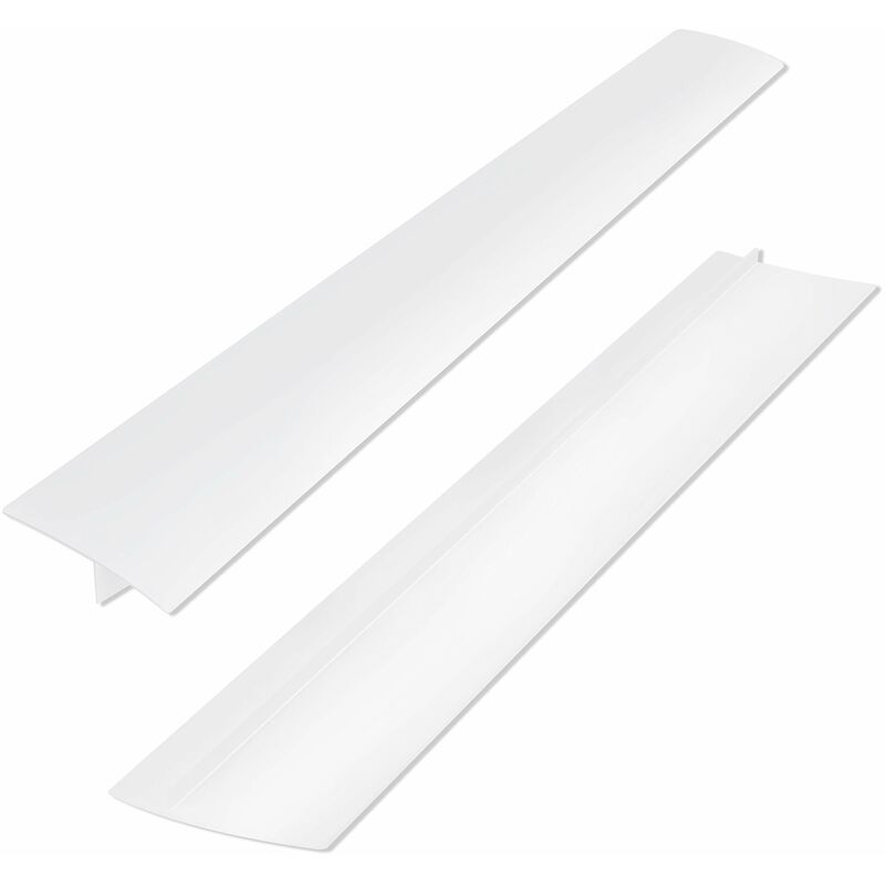 Gap Cover 53cm Gap Covers Silicone Kitchen Gap Filler Warmer Cover for Stove Countertop Oven Pack of 2 White
