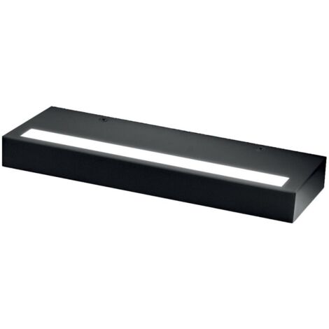 GAP523- APPLIQUE LED BIEMISSIONE IN ALLUMINIO NERO DIMMERABILE 3000K 3656LM 34W 32CM