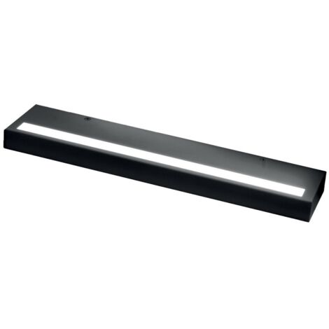 GAP525- APPLIQUE LED BIEMISSIONE IN ALLUMINIO NERO DIMMERABILE 3000K 4983LM 44W 50CM