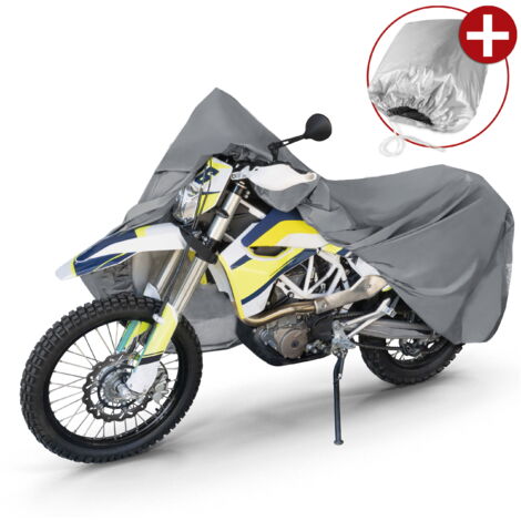 Garage à motos Enduro taille XL PVC - 255 x 110 x 135 cm gris