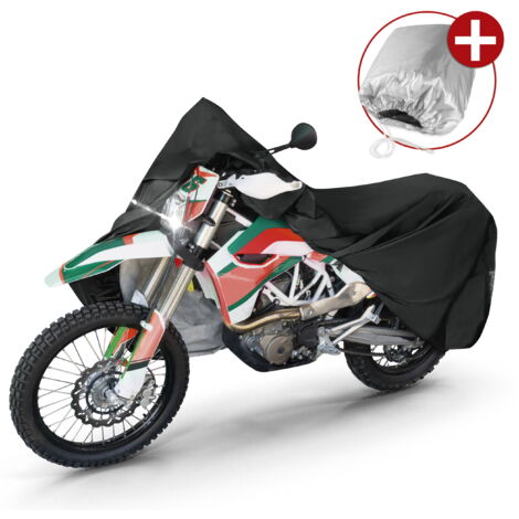 Garage à motos Enduro taille XL PVC - 255 x 110 x 135 cm noir