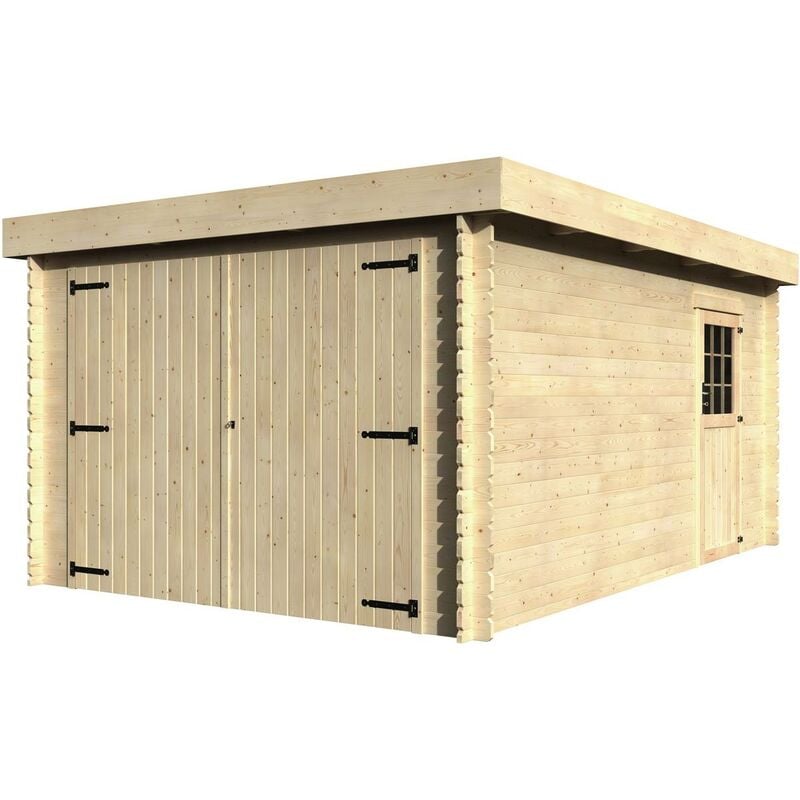 Garage bois 'Galan' - 15.28 m² - 3.26 x 4.78 x 2.24 m - 28 mm