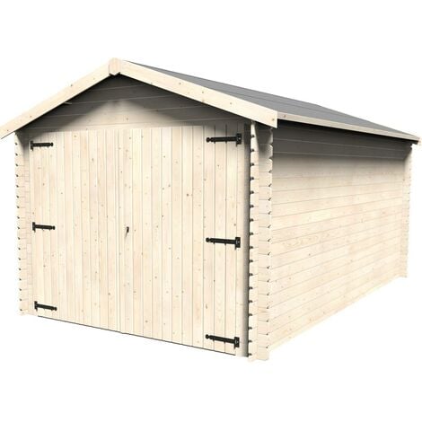 Garage bois Gamache - 14.24 m² - 2.98 x 4.78 x 2.56 m - 28 mm