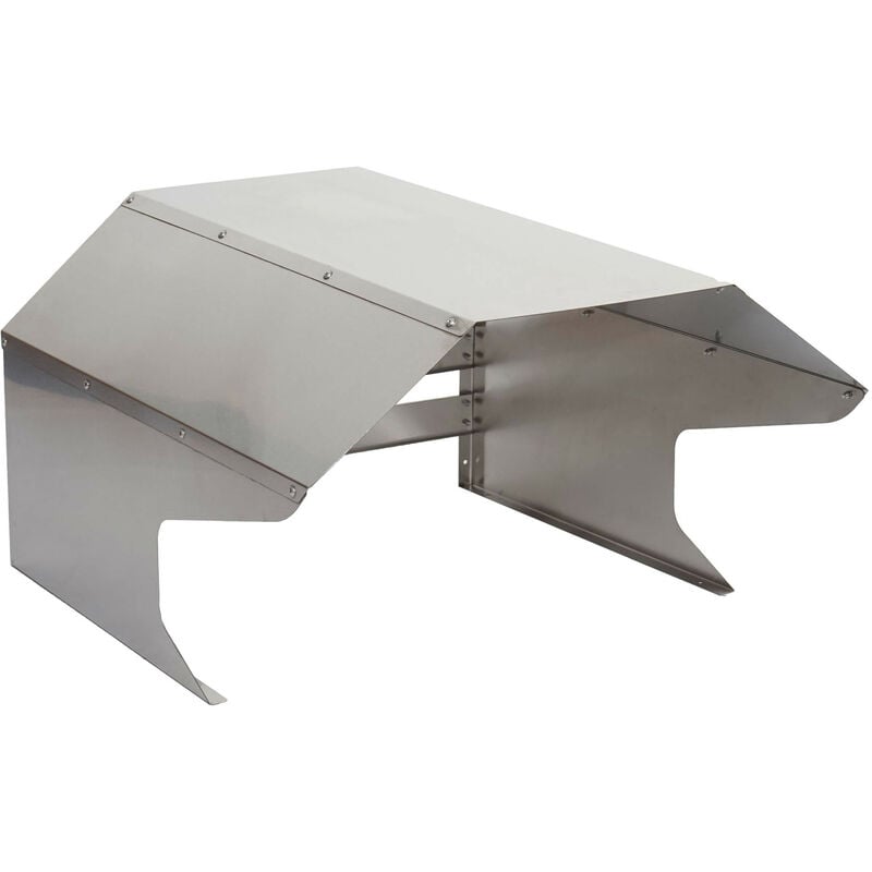 Garage pour tondeuse HWC-L43 - toit Abri pour tondeuse - métal 40x59x69cm - inox
