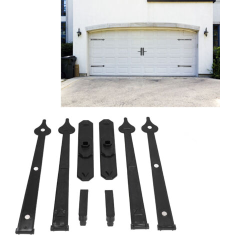 [Garage Door Hardware] [Accessoires de Porte de Garage] [Kit Magnétique] [ABS Décoratif] avec Poignées Style Américain, Hinges Arrows, Anti UV