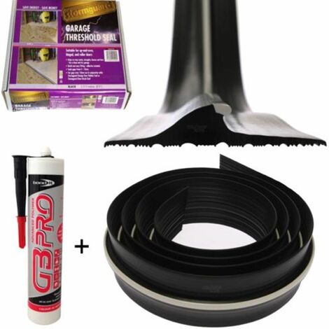Garage Door Rubber Seal Threshold Gaps Kit Draught Excluder Floor Weather Seal