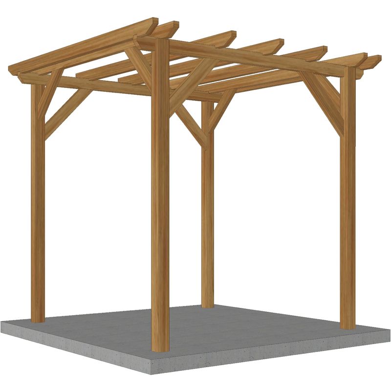 WMU - Garage en bois massif 2.3 x 2.3 m